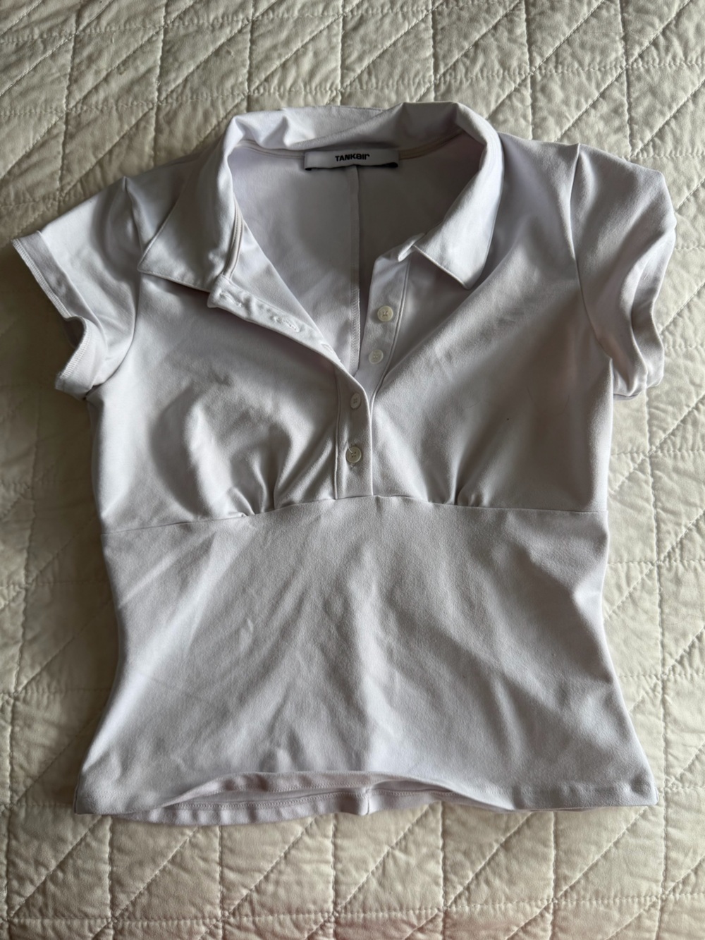Tankair Fitted Polo Top - White